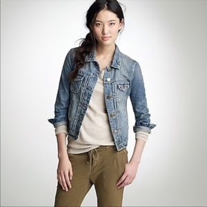 J Crew Nolita Dark Wash Indigo Denim Jacket - size XS